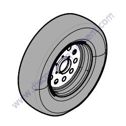 1310030396 WHEEL TIRE ASSEMBLY H78-15ST SILVER Chicago Pneumatic CPS 400-150 KOD Air Compressor