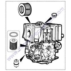 FKITMVH508DE Filter Kit Multiquip MVH508DE Reversable Plate Compactor