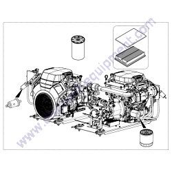 FKITMD105 Filter Kit Multiquip MD105 Ride-On Trowel