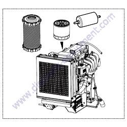 FKITC30HDGA Filter Kit Multiquip C30HGDA C30HDGAWR Concrete Pumps