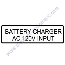M1940011014Q DECAL BATTERY CHARGER 120V INPUT Multiquip DCA40SSKU4F2 Generator
