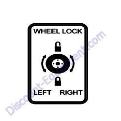 14048 WHEEL LOCK DECAL Barreto 13SGH-16SGB Stump Grinder