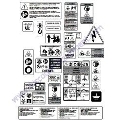 51551 Safety Decal Set Generac Magnum MDG150DF4 Diesel Generator