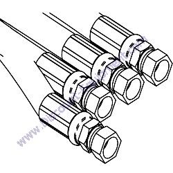 04311 HOSE CONTROL VALVE TO WHEEL MOTOR UPPER PORT Barreto 1320H-1620B Tiller