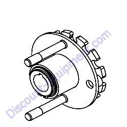 02269-HUB WHEEL HUB ASSY 1-1/8" BORE Barreto 1320H-1620B Tiller