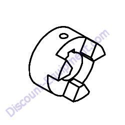 03023 JAW COUPLER 1" BORE L095 Barreto 1320H-1620B Tiller