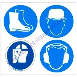 REF #10 - 04451-06 SAFETY SYMBOLS PROTECTIVE GEAR Barreto 30SG Stump Grinder