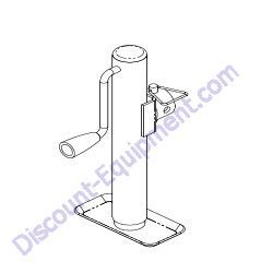08216 SWIVEL JACK 10" LIFT Barreto 3X4TBT Tiller Trailer