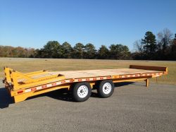 Econoline Trailer BP0721DE 7-Ton 21' Flatbed Deckover Dovetail Electric Brakes