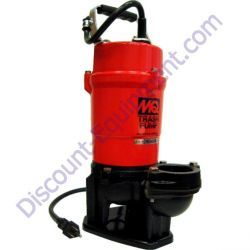Multiquip ST2040T Submersible Trash Pump, 2", Discharge, 79GPM, 40 ft Total Head, 1PH, 1HP, 115V, Electric Motor
