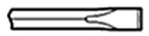 Tamco 4004-014 1" Narrow Flat Chisel, 14" X 1-1/4" Hex