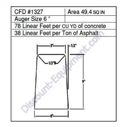 Curb Form 6" 4.94 sq in Miller Curber CFD#1327