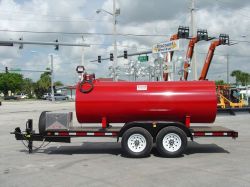 Trailer, (Waste Oil) Tank w/ Trailer, 1000 Gallon, Single Wall Dbl Baffled