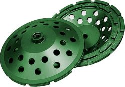 Cup 7" Utility Green Double Row (Diamond Products 94176)