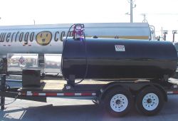 Fuel (Diesel) Tank w/ Trailer, 1,000 Gallon Single Wall, Single Baffle (Model #1000SWSBTDAEB15GPM3D)