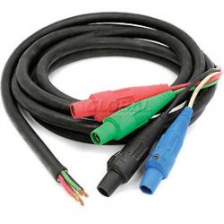 Generator Cable Cam-Loc 4/0 5 Wire Pigtails (400A/3PH3'#4) each cable qty - 1