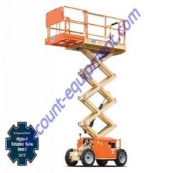 JLG 260MRT Package 3A Engine Powered Scissor Lift W/Kubota 752 Engine And Hydraulic Leveling Jacks