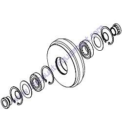 00318 ROLLER ASSEMBLY Barreto 1324STK-1624STK Track Trencher