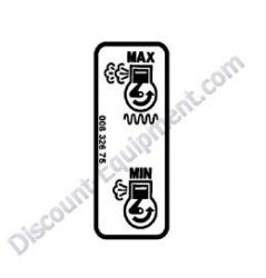 00832675 Decal Throttle Lever Bomag BPR25-40 Reversible Plate Compactor