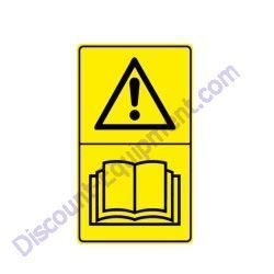 00833653 Decal Warning Follow Instructions Bomag BPR25-40 Reversible Plate Compactor