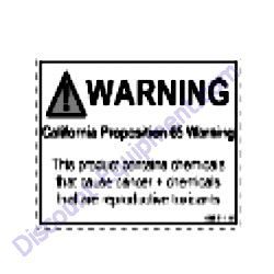 00833968 California Prop 65 Decal Bomag BPR25-40 Reversible Plate Compactor