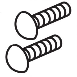 EM966048 Carriage Bolt for Essick EM70, EM90, EM120SM
