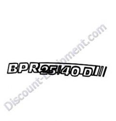 00833285 BPR25/40D Decal Bomag BPR25-40D Reversible Plate Compactor