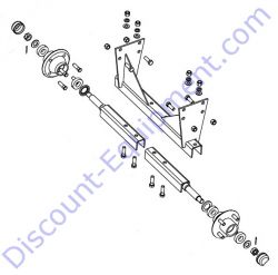 ST21497-2 Axel Assembly for Toro/Stone Mixers - DISCONTINUED - ORDER PARTS INDIVIDUALLY