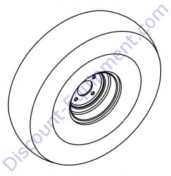 516476 (3005) Wheel Assembly 4 Hole for Stow MS30, MS63, MS70, MS93