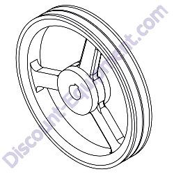31090006 Driver Pulley Ø 260mm - Blue Box Genuine Menegotti OEM Mixer Part