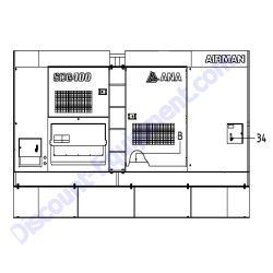 REF #34 - 39178 59540 Plate OPEN-CLOSE Airman SDG400S-8E1 Generator