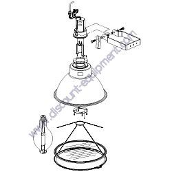C41100720GT LIGHT FIXTURE COMPLETE SILVER Terex RL4 Light Tower