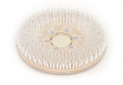 17" Diameter Polypropylene Disc Brush White Rental (Clarke 11424B) set of 2 FSPB