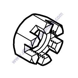 8164 NUT SLOTTED HEX JAM 1-1/16" SPINDLE Whiteman Concrete Mixers