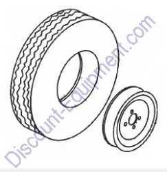 516476 (3005) TIRE AND RIM, CARLISE for Stow Concrete Mixers