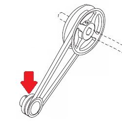 514923 LOWER DRIVE PULLEY for Stow Concrete Mixers