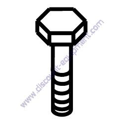 EM963610 (492375) BOLT 3/8" NC X 1" G5 for Stow Concrete Mixers