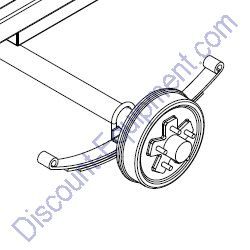 12122 Axle, 3500 lb 56SC 68.5TC elec brake Generac Magnum Light Tower