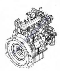 13310 (12286)Engine, Kubota D1005 Generac Magnum Light Tower