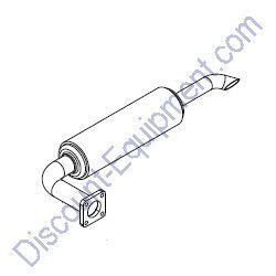 13710 (15266) Muffler, engine Generac Magnum Light Tower (MITSUBISHI/ISUZU))
