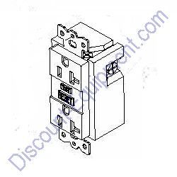 14130 Receptacle, 120V/20A GFI (5-20R) Generac Magnum Light Tower