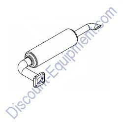 13709 (15021) Muffler Kubota 30 Deg Flare Generac Magnum Light Tower