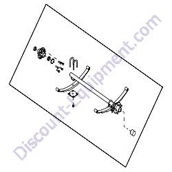 16593 Axle - 2200 lb. 56TC 45SC Generac Magnum Light Tower