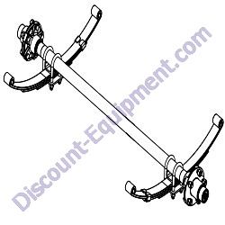 34760 Axle, 2200lb 47TC 35SC Generac Magnum Light Tower