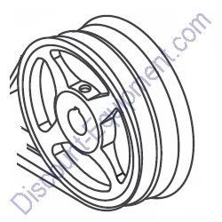 505204 PULLEY (LARGE) for Multiquip Mortar Mixers