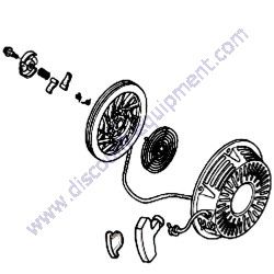 28400ZE3W02ZP (28400ZE3W01ZA) STARTER ASSY., RECOIL R280 (POWER RED) for Honda Engines