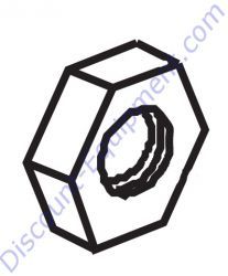 0161 D (0161D) NUT, HEX FINISH 5/16-18 for Multiquip Mortar Mixers