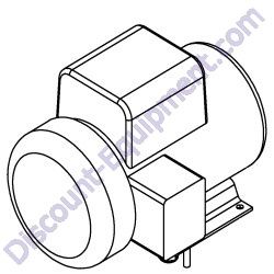 06025 MOTOR ELECTRIC 2 HP 1-PHASE 230 VOLT MBW MM80 Mortar Plaster Mixer