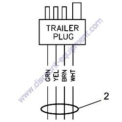 REF #2 - 12602 (10261) Harness main trailer 4000 Generac Magnum MLT4250 Light Tower