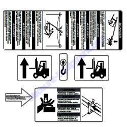 REF #2 - 12140 Decal Set Common Mast 4-Language Generac Magnum MLT4250 Light Tower